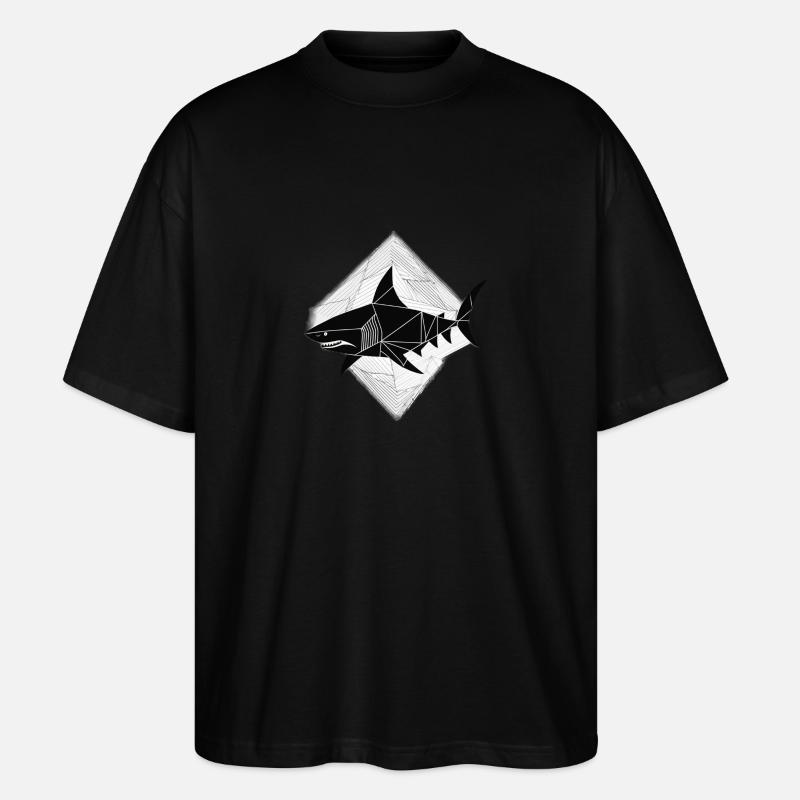 Haifisch - Stanley/Stella Oversized Unisex Bio T-Shirt Blaster 2.0 - Schwarz