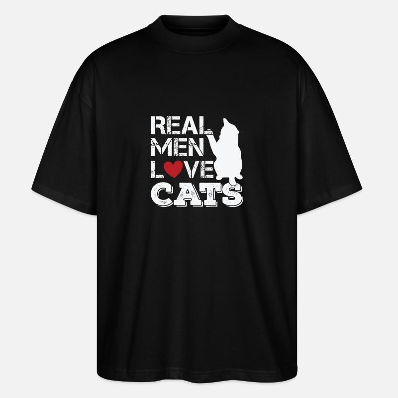Lustige Katze - Stanley/Stella Oversized Unisex Bio T-Shirt Blaster 2.0 - Schwarz