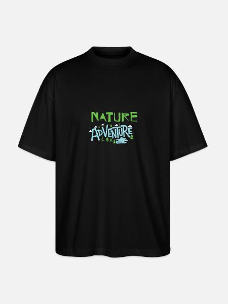 Nature Adventure - Stanley/Stella Oversized Unisex Bio T-Shirt Blaster 2.0 - Schwarz