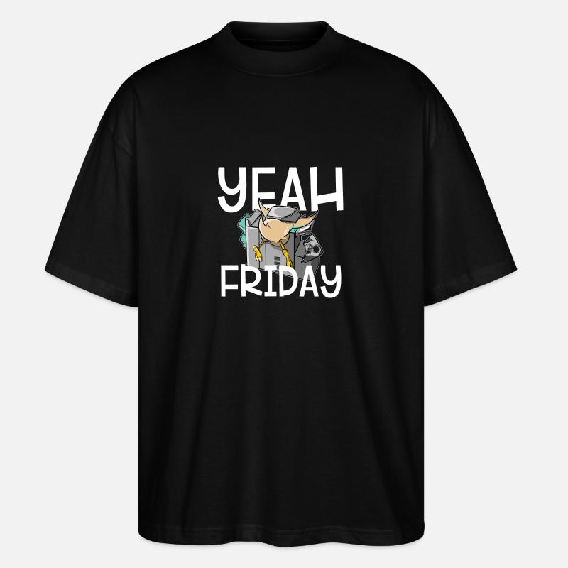 Ouais, vendredi - T-shirt bio Blaster 2.0 coupe oversize Stanley/Stella Unisexe - noir