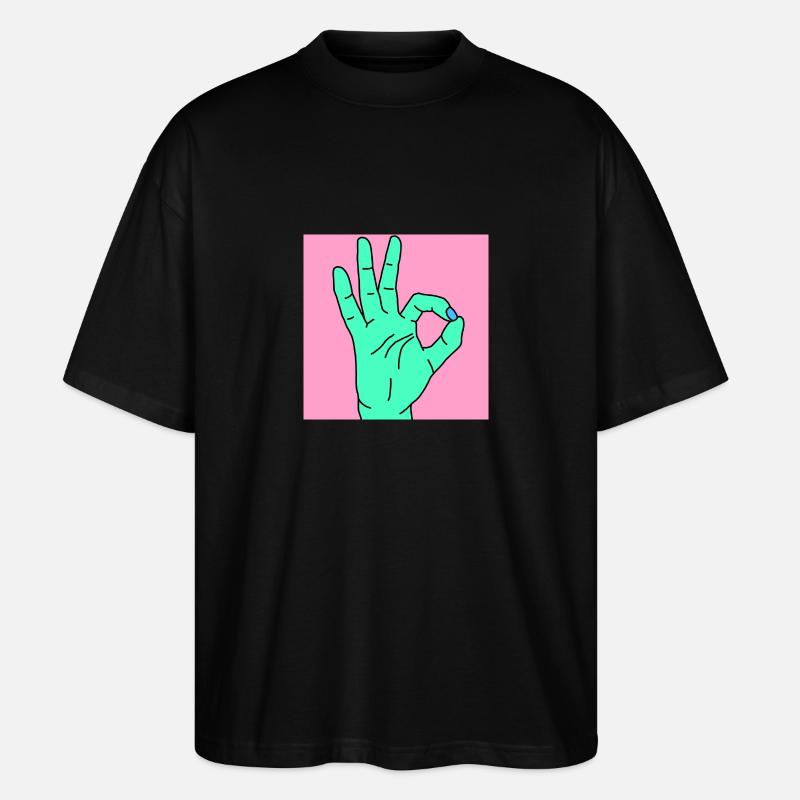 ok rose - T-shirt bio Blaster 2.0 coupe oversize Stanley/Stella Unisexe - noir