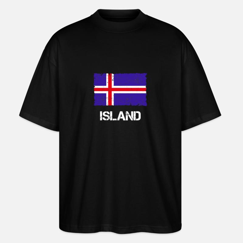 Island - Stanley/Stella Oversized Unisex Bio T-Shirt Blaster 2.0 - Schwarz
