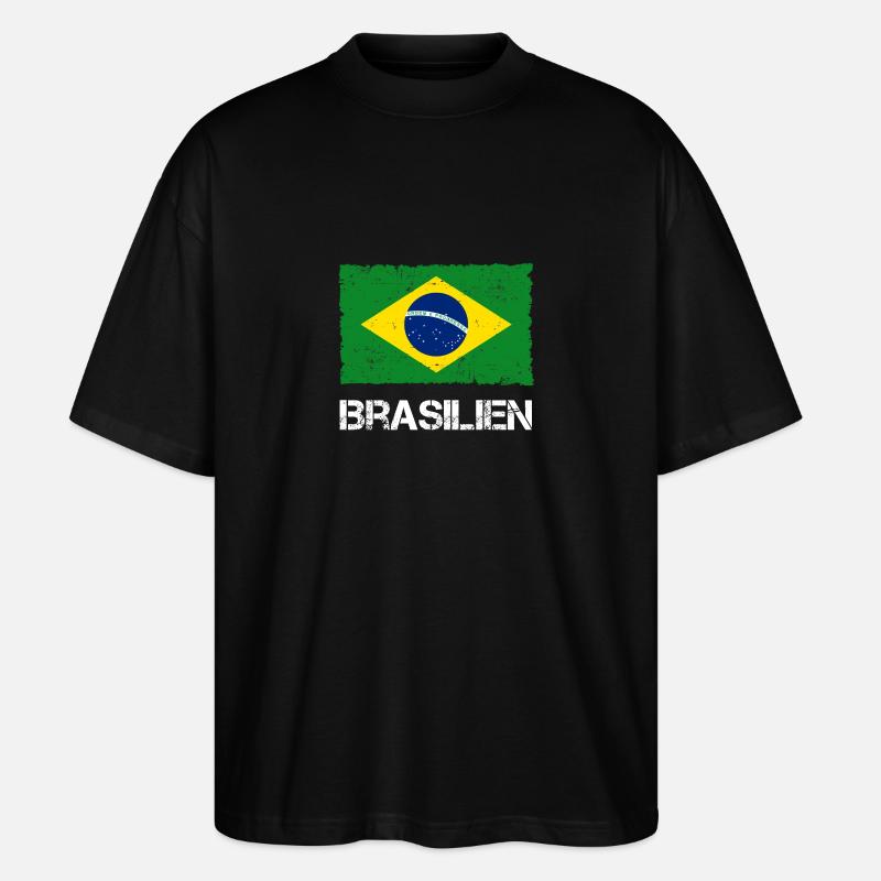 Brésil - T-shirt bio Blaster 2.0 coupe oversize Stanley/Stella Unisexe - noir