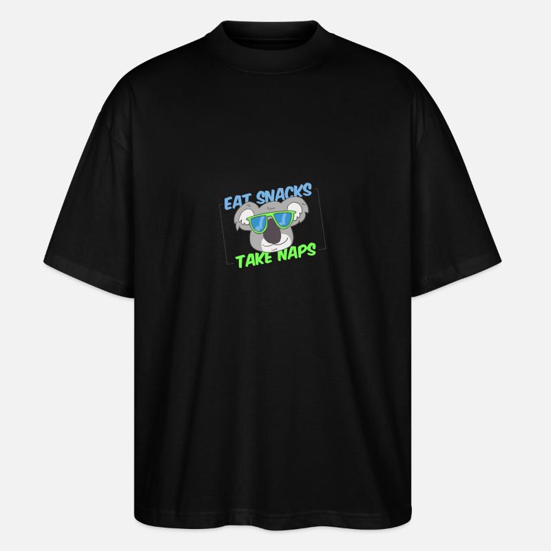 koala 4 blanc - T-shirt bio Blaster 2.0 coupe oversize Stanley/Stella Unisexe - noir