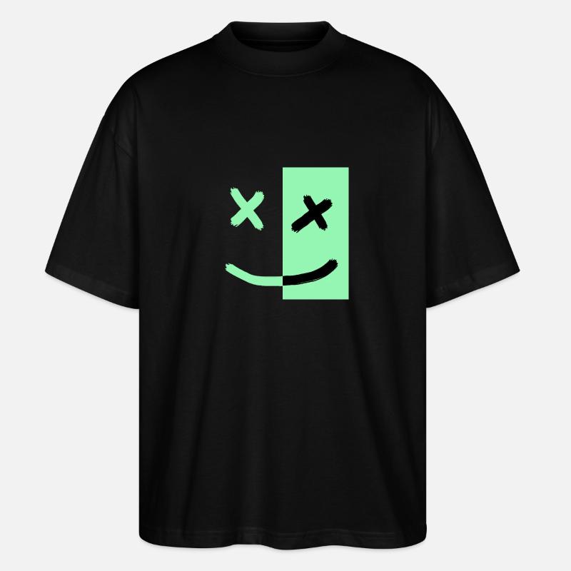 Smiley - Stanley/Stella Oversized Unisex Organic T-shirt Blaster 2.0 - black