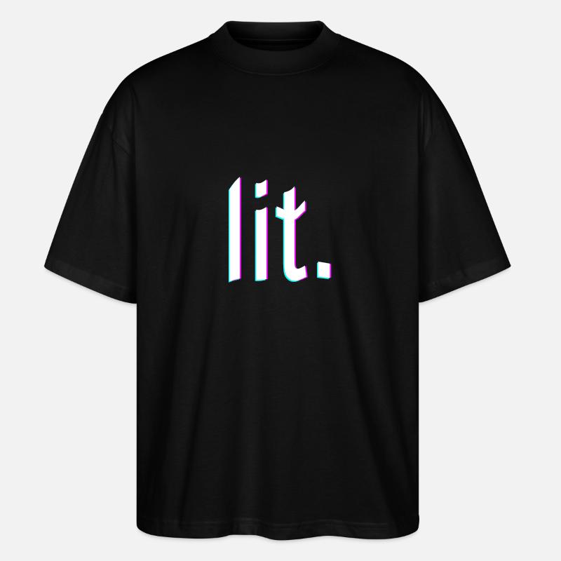 lit. design glitch - Stanley/Stella Oversized Unisex Bio T-Shirt Blaster 2.0 - Schwarz