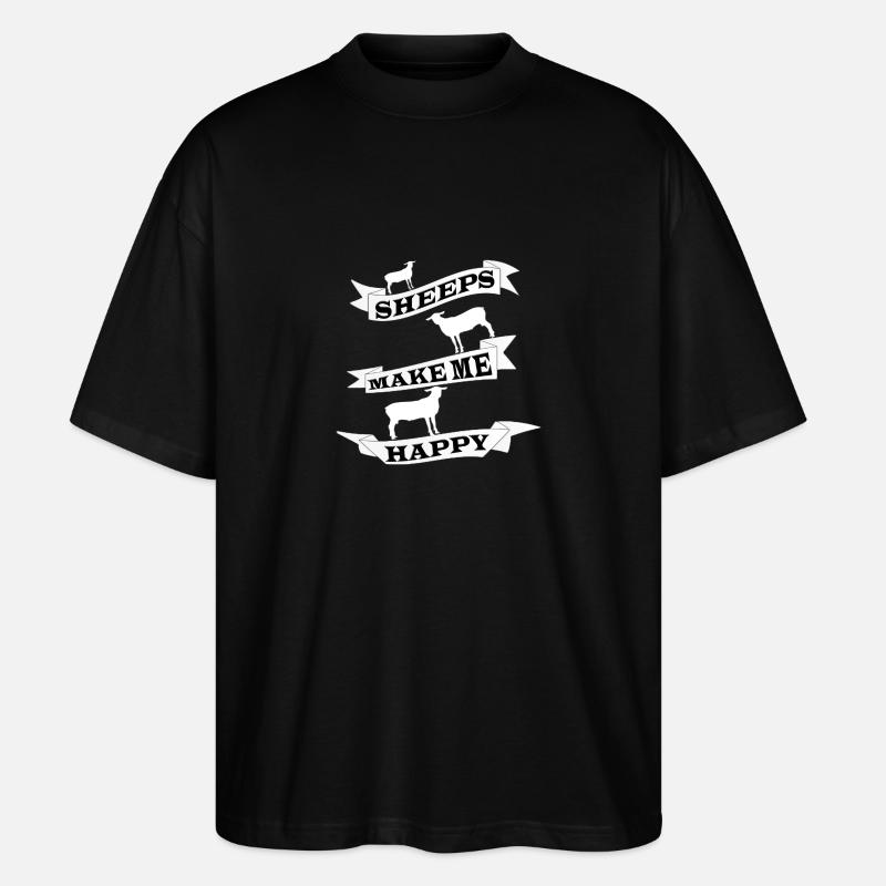 Mouton - T-shirt bio Blaster 2.0 coupe oversize Stanley/Stella Unisexe - noir