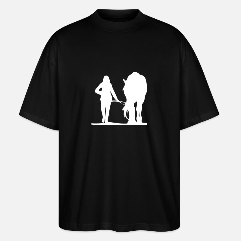 Conduite du cheval - T-shirt bio Blaster 2.0 coupe oversize Stanley/Stella Unisexe - noir