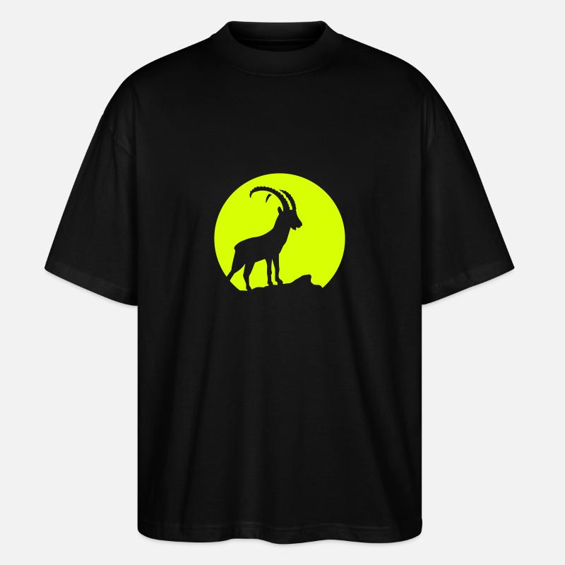 Steinbock - Stanley/Stella Oversized Unisex Bio T-Shirt Blaster 2.0 - Schwarz