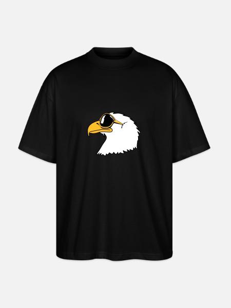 Eagle sunglasses cool bird funny - Stanley/Stella Oversized Unisex Organic T-shirt Blaster 2.0 - black