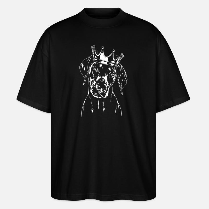 DOBERMANN Couronne Chien Chien Wilsigns - T-shirt bio Blaster 2.0 coupe oversize Stanley/Stella Unisexe - noir