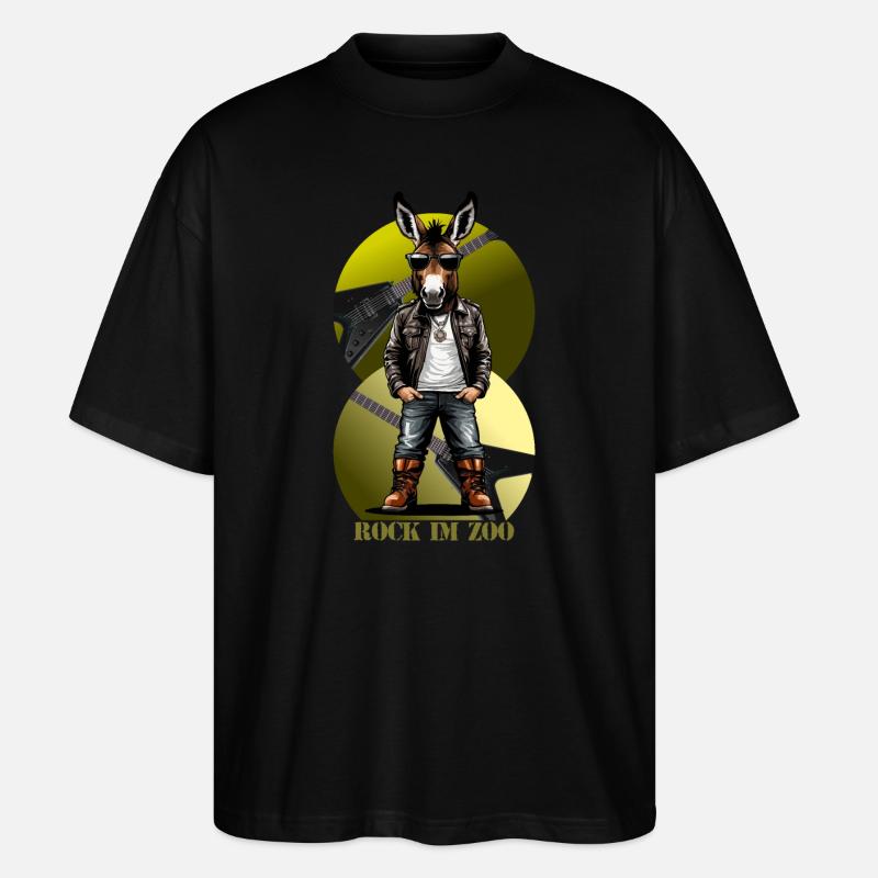 Rock 'n' Roll Esel - Stanley/Stella Oversized Unisex Bio T-Shirt Blaster 2.0 - Schwarz