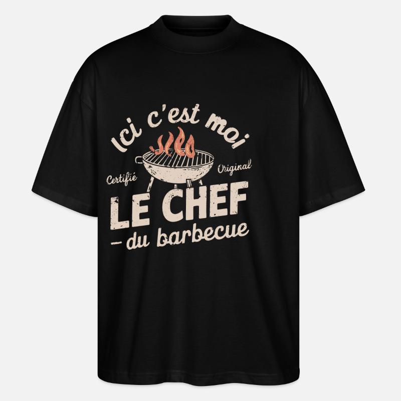 Der Grillchef - Stanley/Stella Oversized Unisex Bio T-Shirt Blaster 2.0 - Schwarz