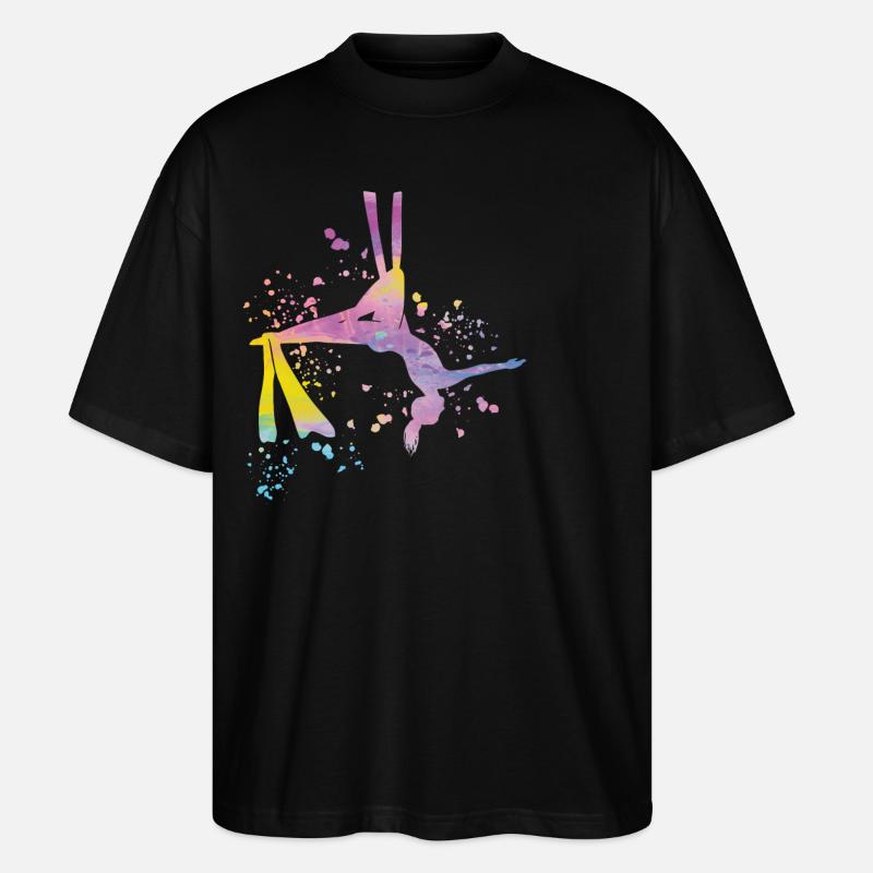 Vertikaltuch Luftakrobatik Aerial Silk - Stanley/Stella Oversized Unisex Bio T-Shirt Blaster 2.0 - Schwarz