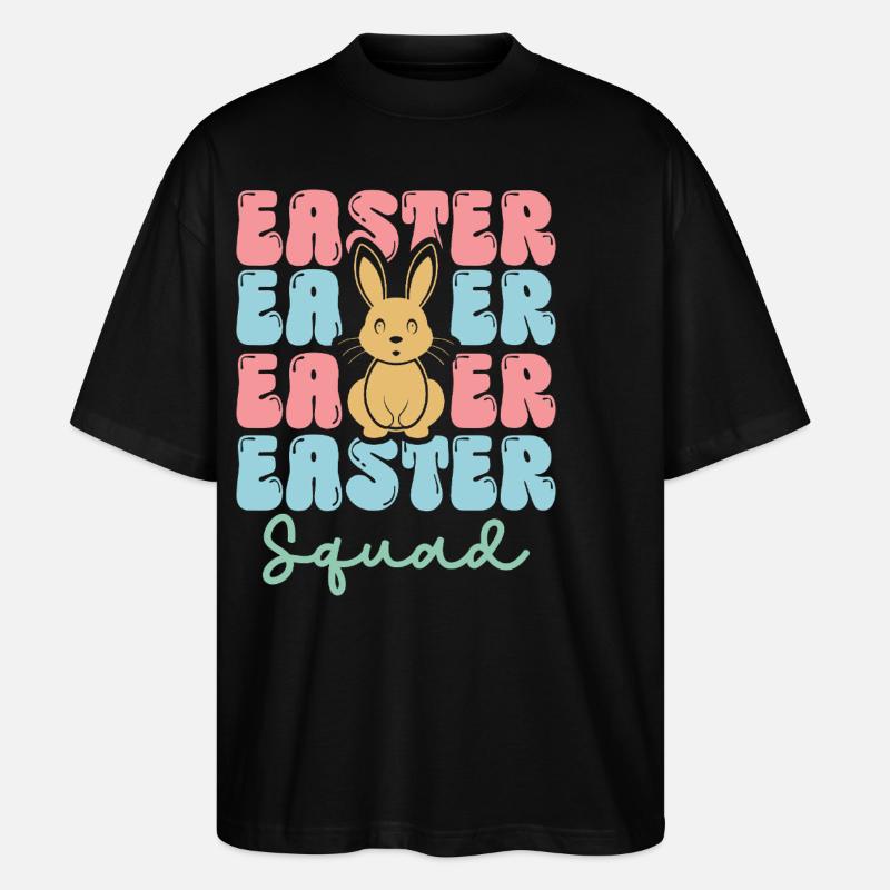 Easter squad - Stanley/Stella Oversized Unisex Bio T-Shirt Blaster 2.0 - Schwarz