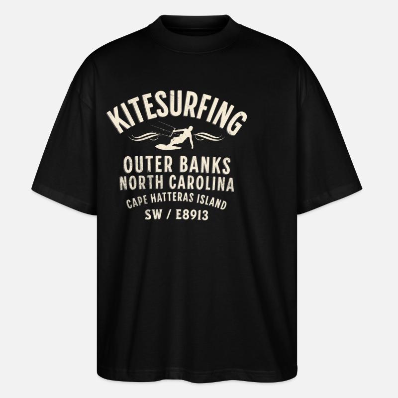Kitesurfing Outer Banks Nth Carolina - T-shirt bio Blaster 2.0 coupe oversize Stanley/Stella Unisexe - noir