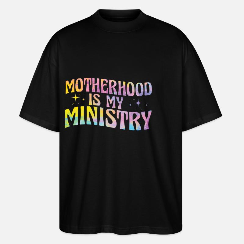 La maternité est mon ministère - T-shirt bio Blaster 2.0 coupe oversize Stanley/Stella Unisexe - noir