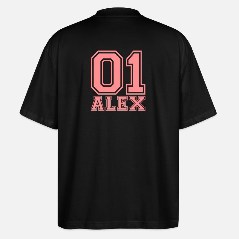 Alex - Name - Stanley/Stella Oversized Unisex Bio T-Shirt Blaster 2.0 - Schwarz