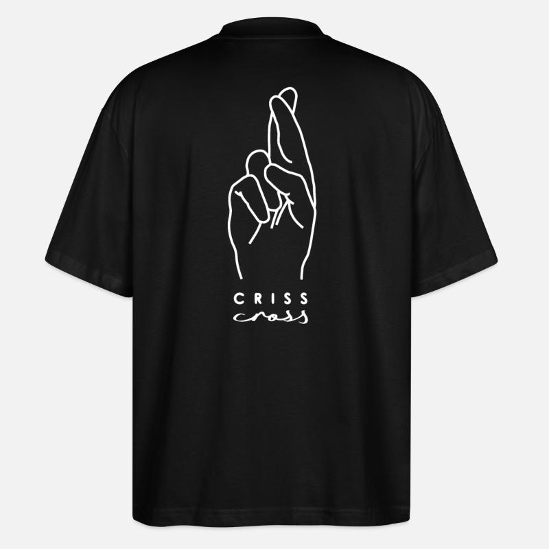 criss cross - Stanley/Stella Oversized Unisex Bio T-Shirt Blaster 2.0 - Schwarz