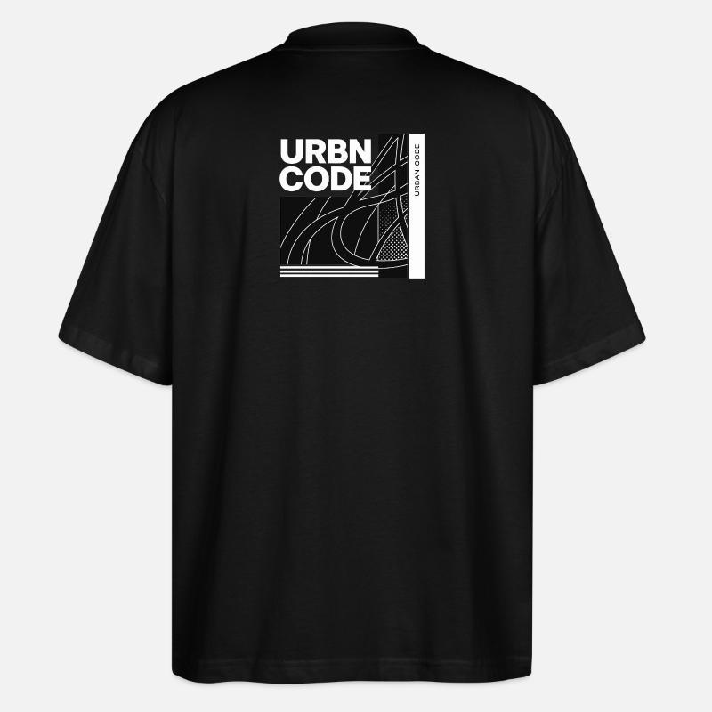 Conception de lignes de code urbain - T-shirt bio Blaster 2.0 coupe oversize Stanley/Stella Unisexe - noir