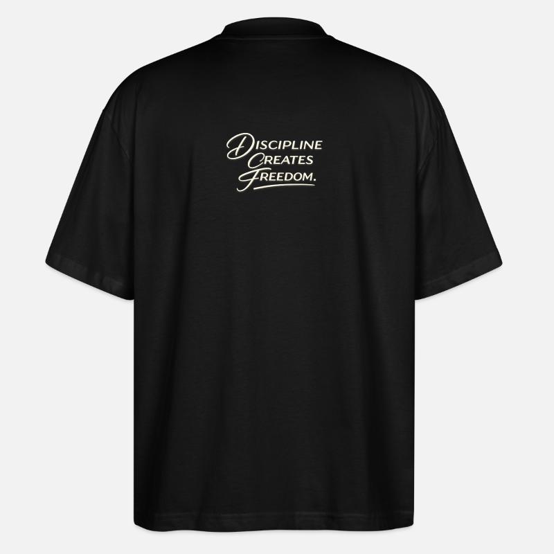 Discipline Creates Freedom Script - T-shirt bio Blaster 2.0 coupe oversize Stanley/Stella Unisexe - noir