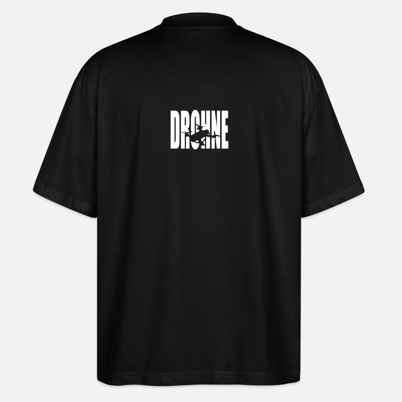 Drohne Text 1 - Stanley/Stella Oversized Unisex Bio T-Shirt Blaster 2.0 - Schwarz
