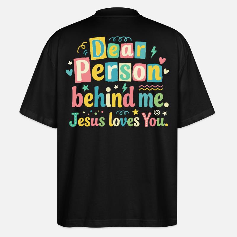 Jesus liebt dich positive Botschaft - Stanley/Stella Oversized Unisex Bio T-Shirt Blaster 2.0 - Schwarz