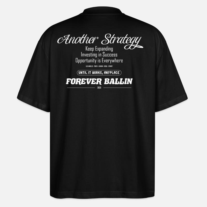 Another Strategy Forever - Stanley/Stella Oversized Unisex Bio T-Shirt Blaster 2.0 - Schwarz