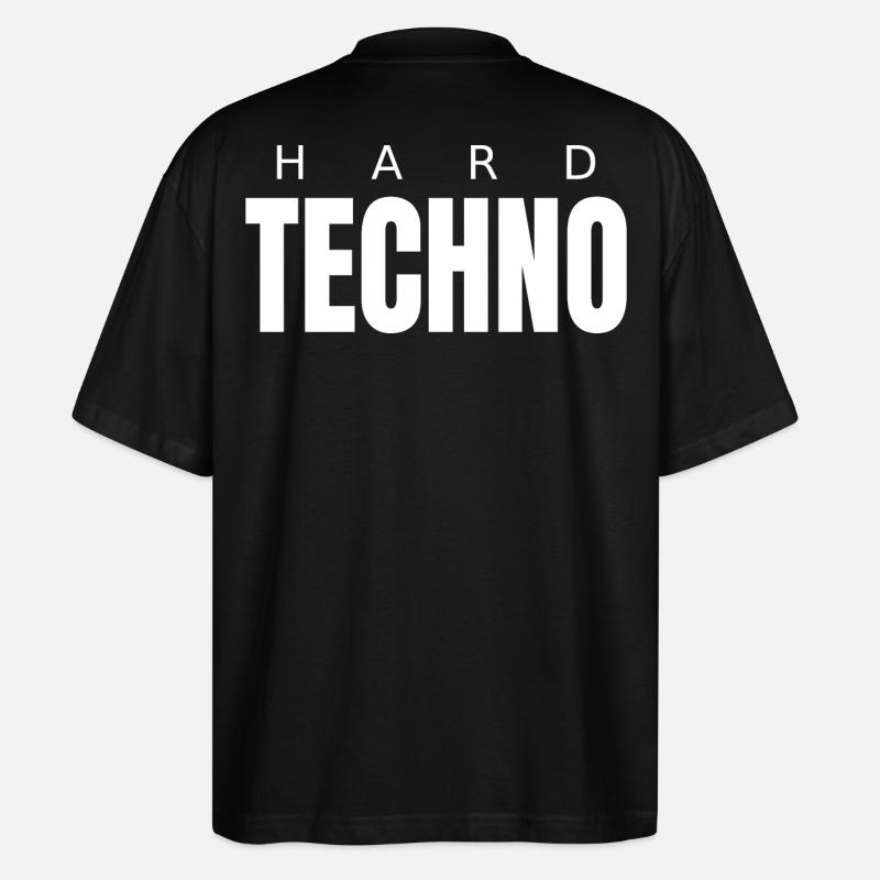 Hard Techno Back Print - Stanley/Stella Oversized Unisex Organic T-shirt Blaster 2.0 - black