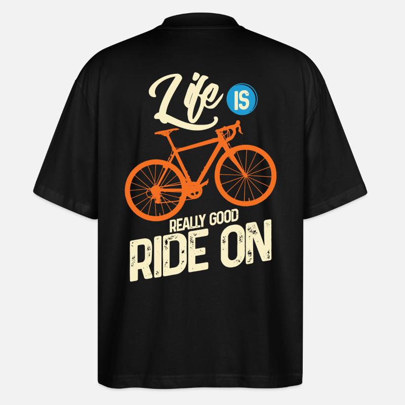 Radfahren - Stanley/Stella Oversized Unisex Bio T-Shirt Blaster 2.0 - Schwarz