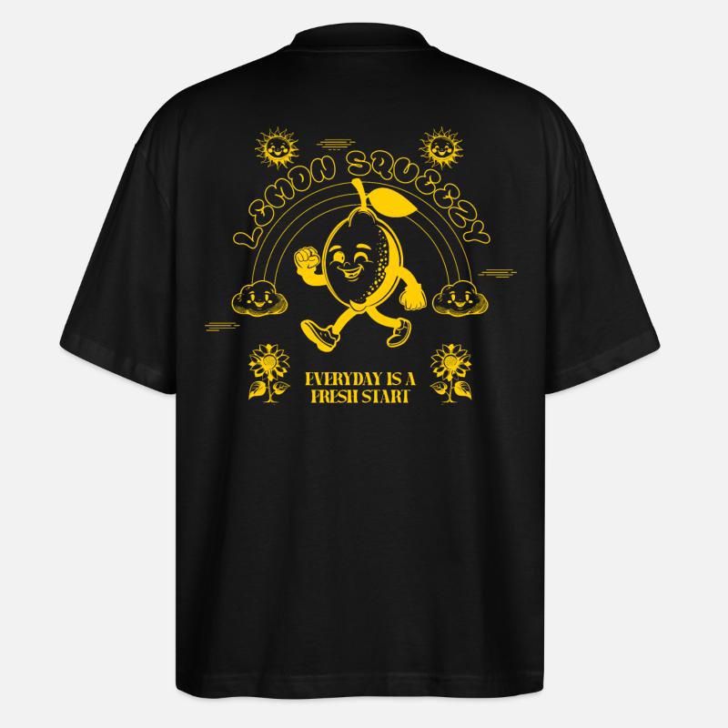 Lemon Squeezy Style Bande Dessinée Rétro - T-shirt bio Blaster 2.0 coupe oversize Stanley/Stella Unisexe - noir
