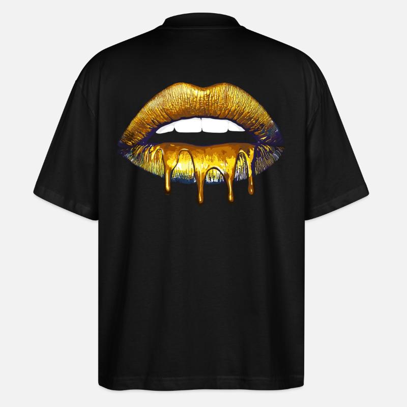 lippenshirt - Stanley/Stella Oversized Unisex Bio T-Shirt Blaster 2.0 - Schwarz