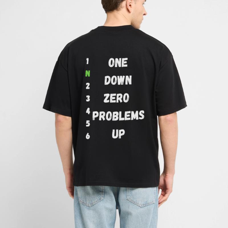 One Down Zero Problems Up Stanley/Stella Oversized Unisex Organic T-shirt Blaster 2.0