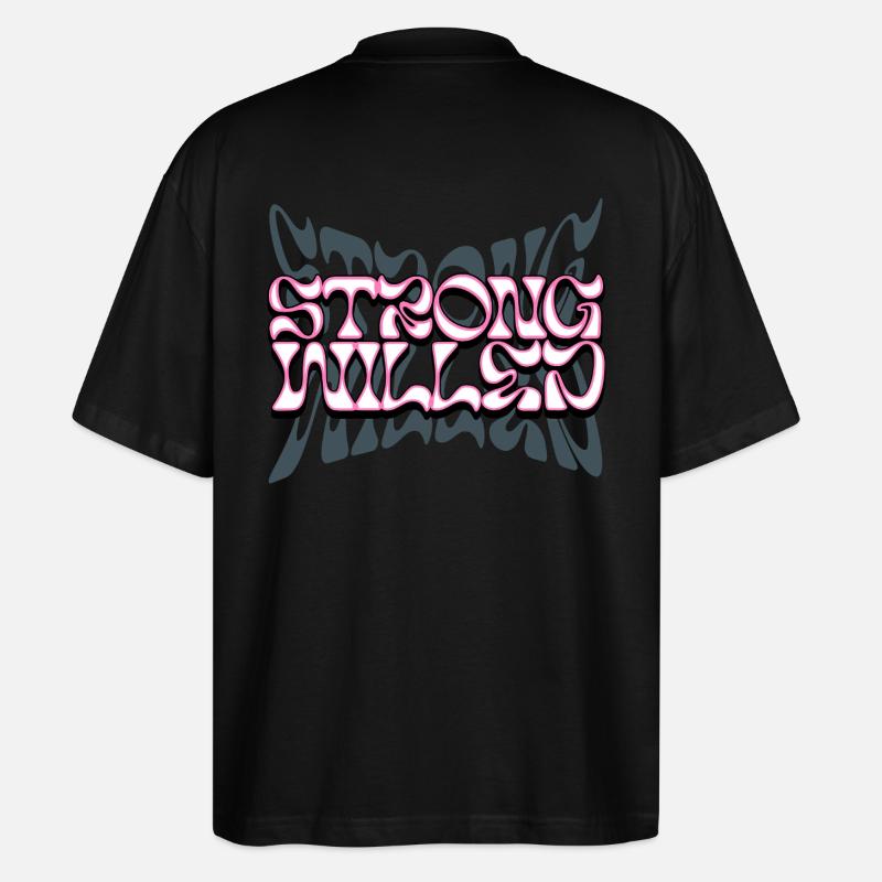 Willensstark - Stanley/Stella Oversized Unisex Bio T-Shirt Blaster 2.0 - Schwarz