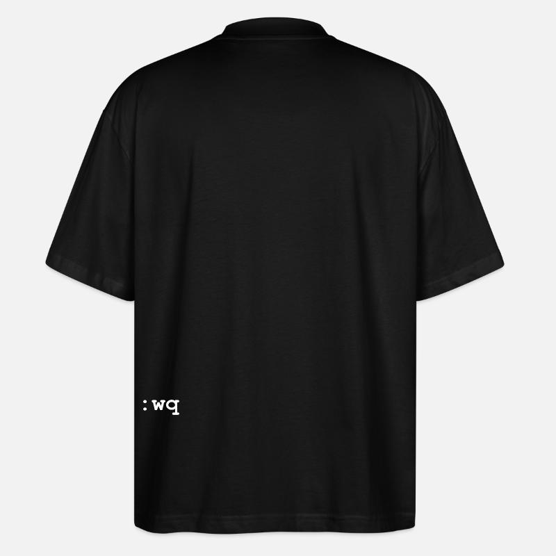 :wq - Minimal Terminal Command - Stanley/Stella Oversized Unisex Bio T-Shirt Blaster 2.0 - Schwarz