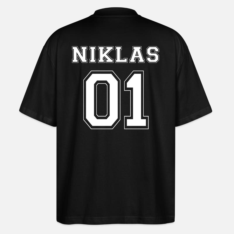 Niklas 01 - édition blanche - T-shirt bio Blaster 2.0 coupe oversize Stanley/Stella Unisexe - noir