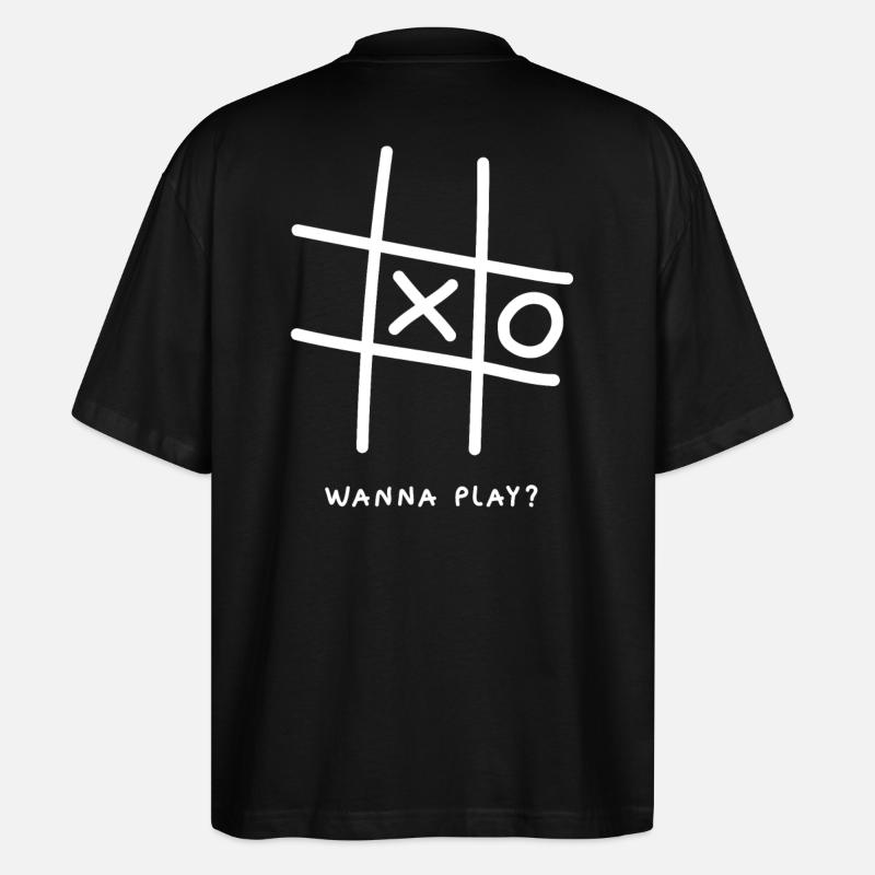 Tic Tac Toe - Stanley/Stella Oversized Unisex Bio T-Shirt Blaster 2.0 - Schwarz