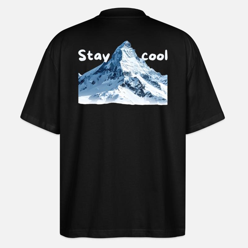 Berglandschaft Stay Cool - Stanley/Stella Oversized Unisex Bio T-Shirt Blaster 2.0 - Schwarz