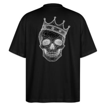 After Life - Royal Skull - Stanley/Stella Oversized Unisex Organic T-shirt Blaster 2.0 - black - Back - Alina (178cm)