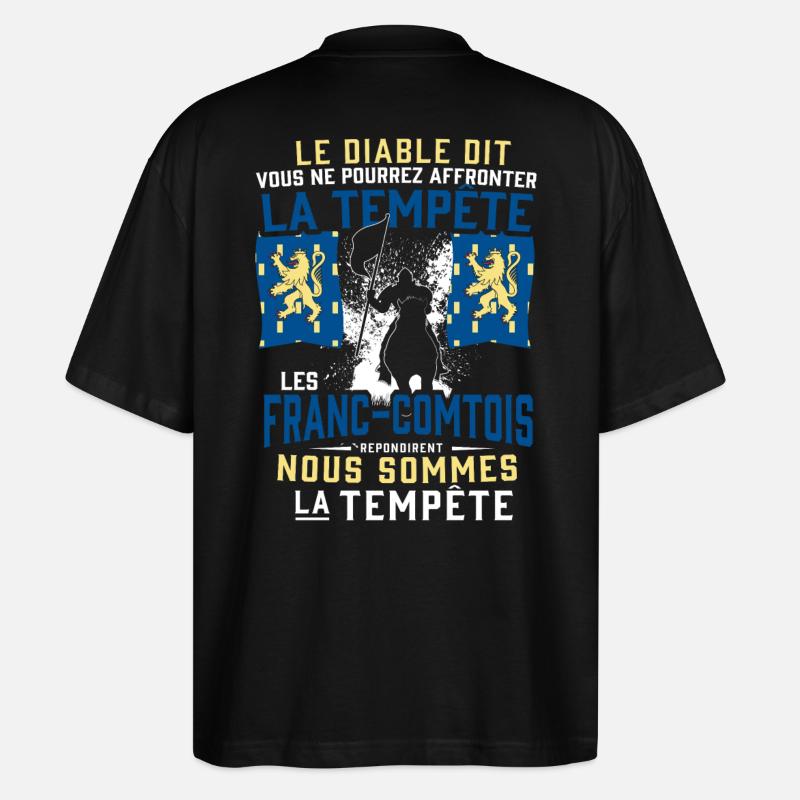 Tempête Franc-Comtois - T-shirt bio Blaster 2.0 coupe oversize Stanley/Stella Unisexe - noir