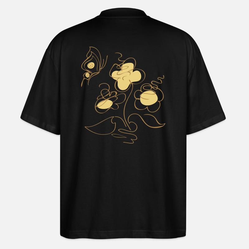 Fleur Image Fleurs - T-shirt bio Blaster 2.0 coupe oversize Stanley/Stella Unisexe - noir