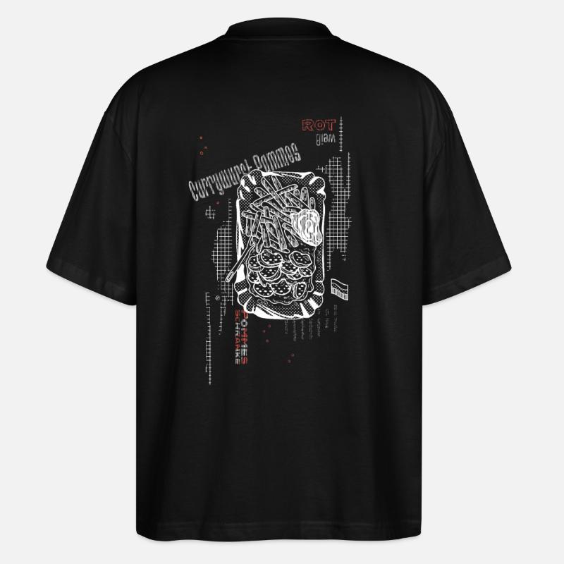German Currywurst - Stanley/Stella Oversized Unisex Bio T-Shirt Blaster 2.0 - Schwarz
