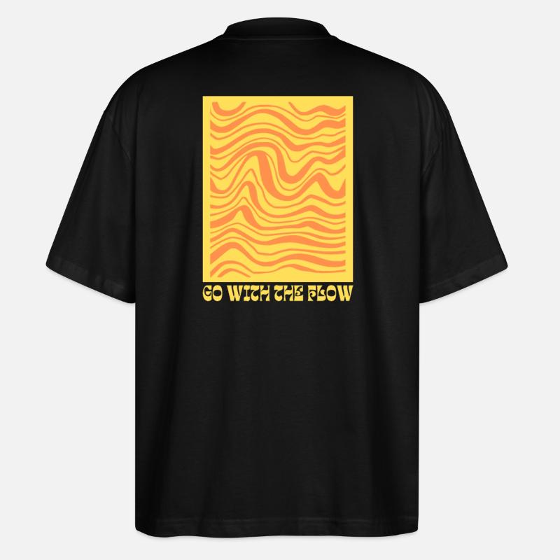 Go with the flow 2 - Stanley/Stella Oversized Unisex Bio T-Shirt Blaster 2.0 - Schwarz