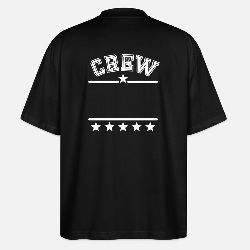 Dein Crew Dein Text - Stanley/Stella Oversized Unisex Bio T-Shirt Blaster 2.0 - Schwarz