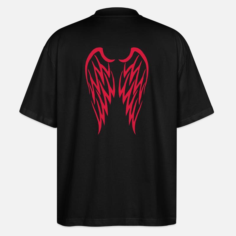 wings_2 - Stanley/Stella Oversized Unisex Bio T-Shirt Blaster 2.0 - Schwarz