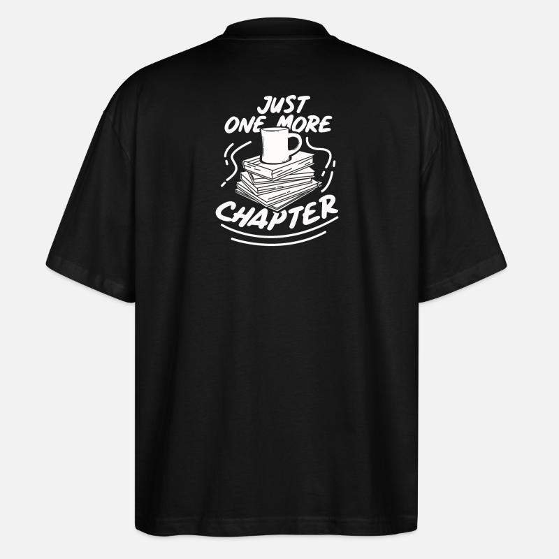 Bücher lesen Buch Geschenk Bücherregal - Stanley/Stella Oversized Unisex Bio T-Shirt Blaster 2.0 - Schwarz