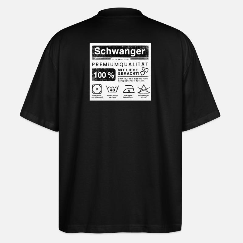 Schwangerschaft Sonderedition  - Stanley/Stella Oversized Unisex Bio T-Shirt Blaster 2.0 - Schwarz