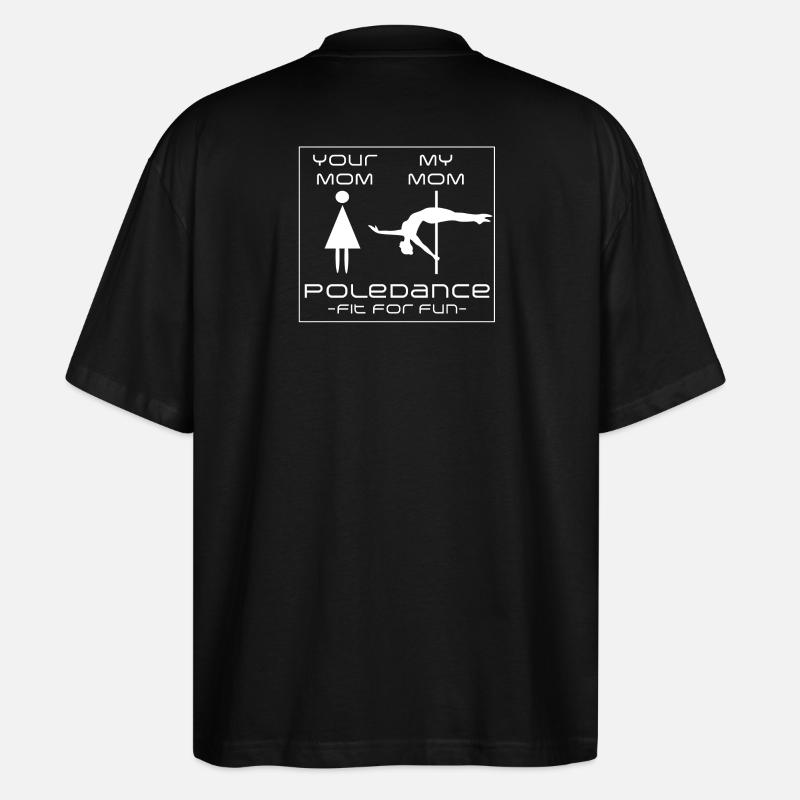 Amusement de maman en pole dance - T-shirt bio Blaster 2.0 coupe oversize Stanley/Stella Unisexe - noir