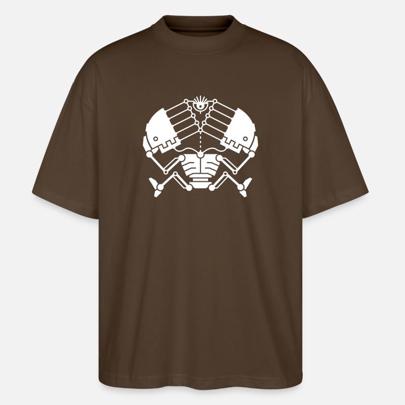 3rd Eye Robotics - white version - Stanley/Stella Oversized Unisex Organic T-shirt Blaster 2.0 - mocha