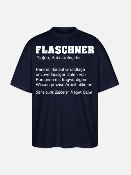 Flaschner lustige Definition - Stanley/Stella Oversized Unisex Bio T-Shirt Blaster 2.0 - Navy